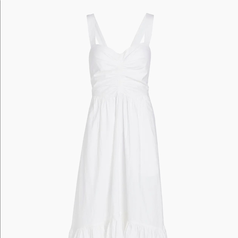 A.L.C Lilah Cotton Midi Dress - White - Picture 3 of 8